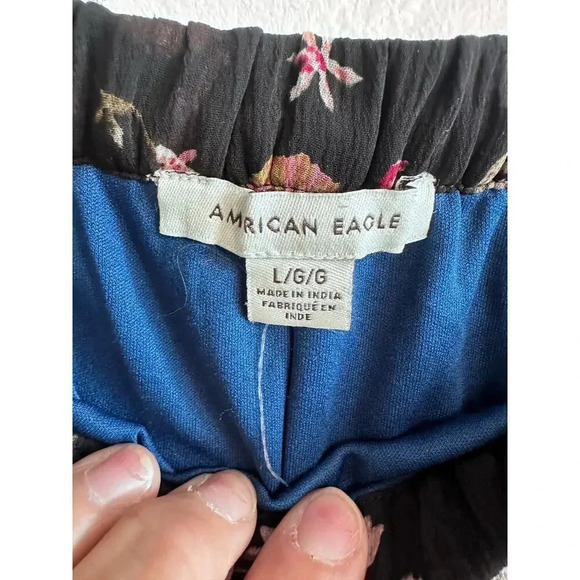 American Eagle Outfitters AE Chiffon Tiered Ruffled Lined Mini Skirt Size Large - Picture 4 of 5